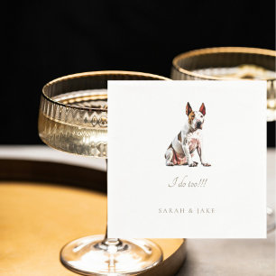 Serviette En Papier Mariage personnalisé Bull Terrier Animaux