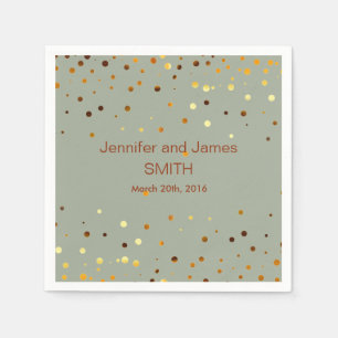 Serviette En Papier Mariage personnalisé Confetti Spots Parties scinti