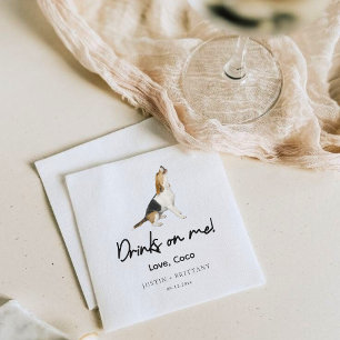 Serviette En Papier Mariage personnalisé de Beagle