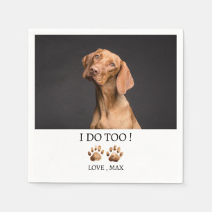 Serviette En Papier Mariage personnalisé de chien ou d'animal de compa