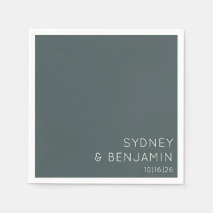 Serviette En Papier Mariage personnalisé minimal simple et moderne Tur