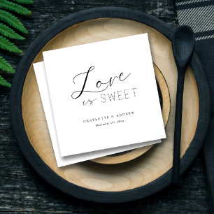 Serviette En Papier Mariage personnalisé Monogramme Élégant Chic L'amo