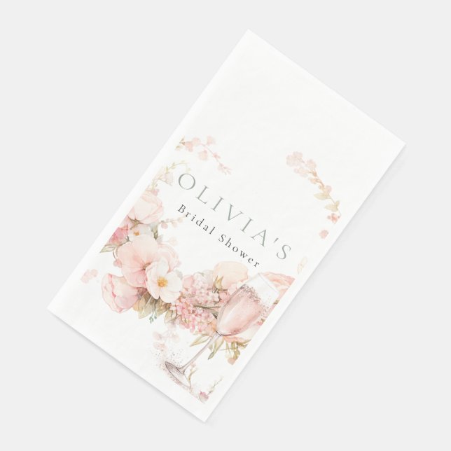Serviette En Papier Mariage Petal et Prosecco (Coin)