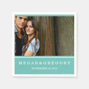 Serviette En Papier Mariage photo personnalisé serviettes