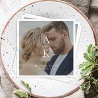 Mariage photo simple et moderne Monogramme