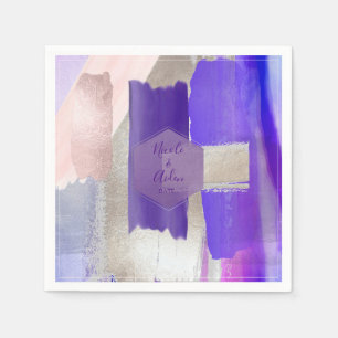Serviette En Papier Mariage PixDezines bloc violet violet
