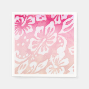 Serviette En Papier Mariage plage Hibiscus Fleur Luau Party Amour