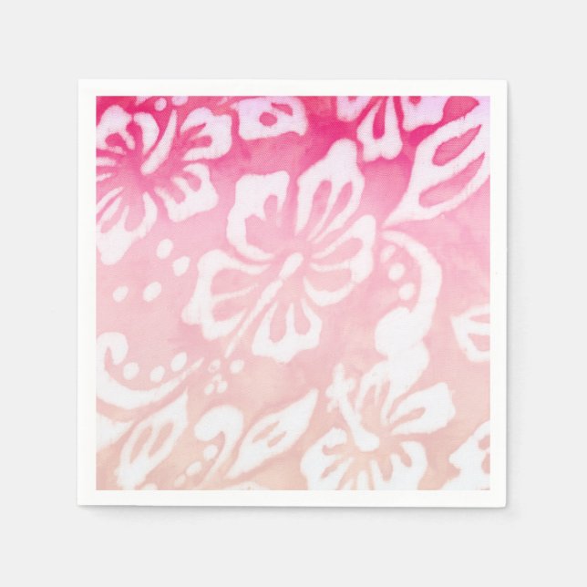 Serviette En Papier Mariage plage Hibiscus Fleur Luau Party Amour (Devant)