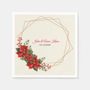 Serviette En Papier Mariage Poinsettia Napkins