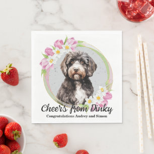 Serviette En Papier Mariage Portugais De Chien D'Eau Napkins Avec Phot