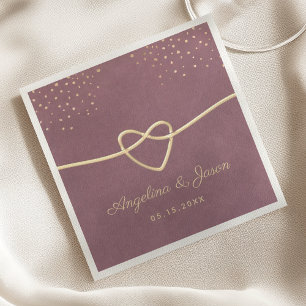 Serviette En Papier Mariage pourpre