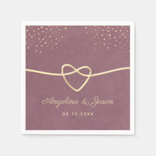 Serviette En Papier Mariage pourpre