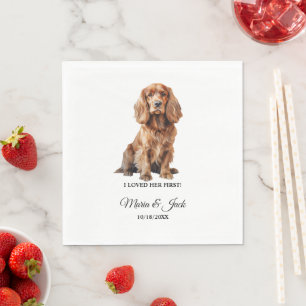Serviette En Papier Mariage premier de l'épagneul Cocker que j'ai aimé
