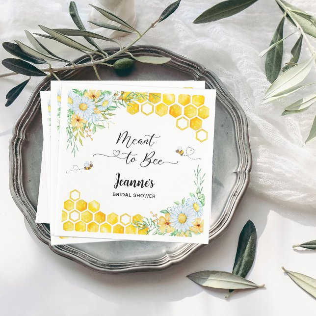 Serviette En Papier Mariage prévu abeille douche de mariée (Créateur téléchargé)