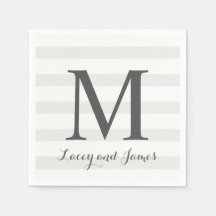 Mariage rayé Napkin
