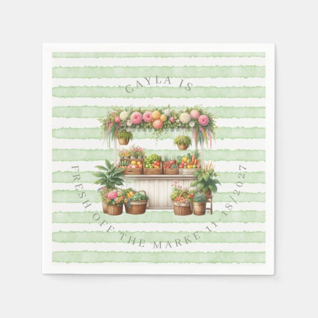 Serviette En Papier Mariage Récent et Branché Fête de Fiançailles (Devant)
