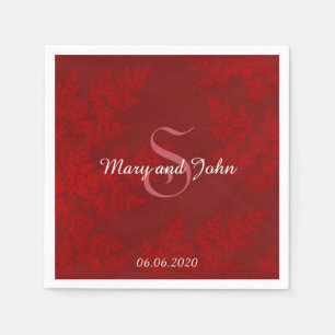 Serviette En Papier Mariage Red Velvet