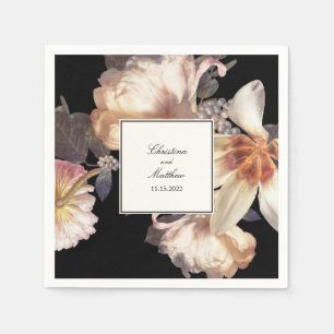 Serviette En Papier Mariage riche Moody Floral élégant