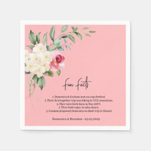 Serviette En Papier Mariage rose Fun Facts Napkins