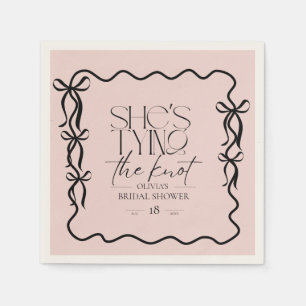 Serviette En Papier Mariage Rose Noir Enterrement de Vie de Jeune Fill