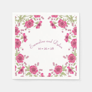 Serviette En Papier Mariage Rose Rose Clair