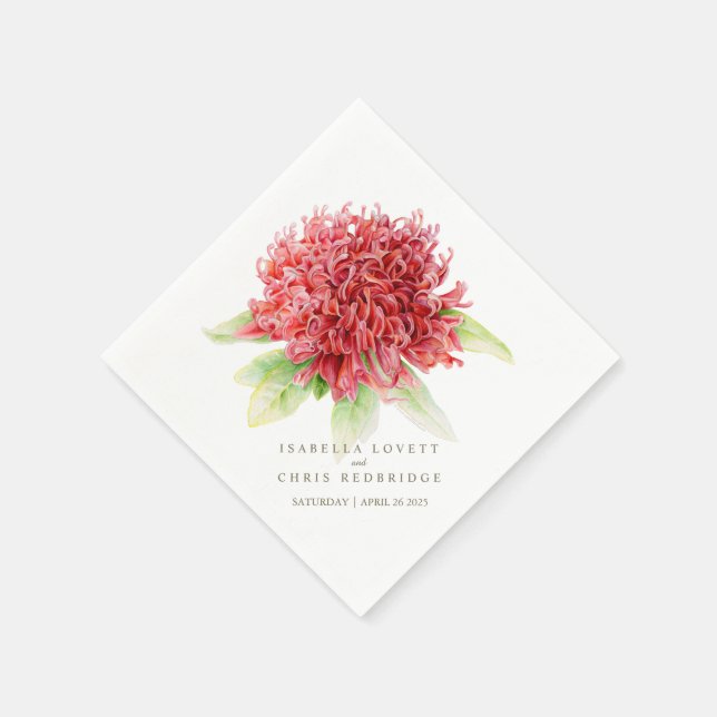Serviette En Papier Mariage rouge waratah papier serviette (Coin)