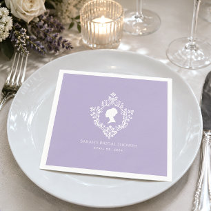 Serviette En Papier Mariage Royal Régence Lavande Dame Vintage