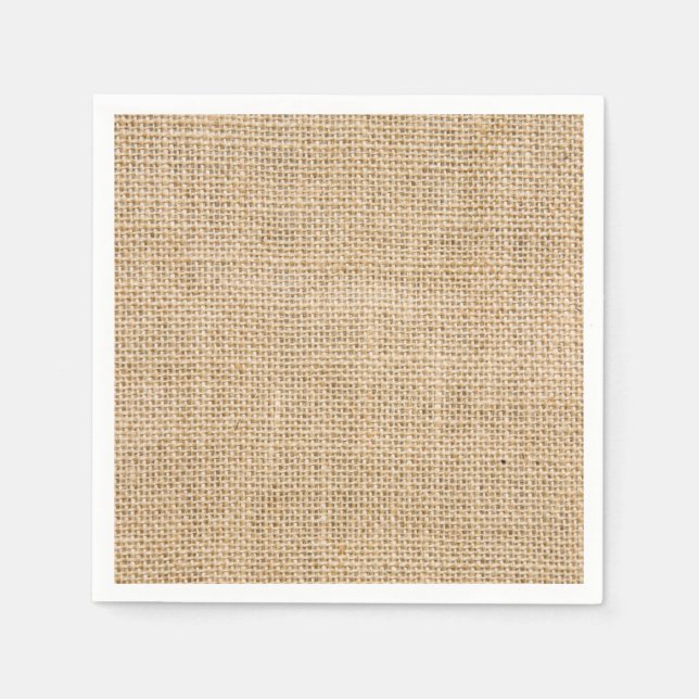 Serviette En Papier Mariage Rustique Burlap Mariages campagnards tenda (Devant)
