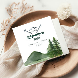 Serviette En Papier Mariage Rustique de la forêt de montagne de bois