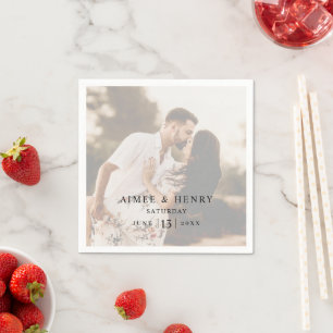Serviette En Papier Mariage rustique photo moderne