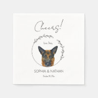 Mariage simple berger allemand Cocktail serviettes