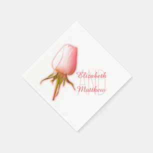 Serviette En Papier Mariage simple rose rose rose rose rose nommé papi