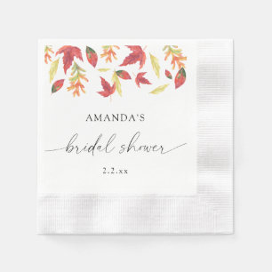 Serviette En Papier Mariage sous les feuilles qui tombent