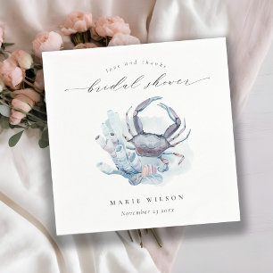 Serviette En Papier Mariage Sous-Marin Crabe Corail Nautilus