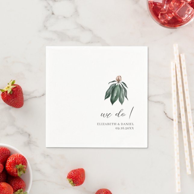 Serviette En Papier Mariage sur mesure botanique tropical (En situation)