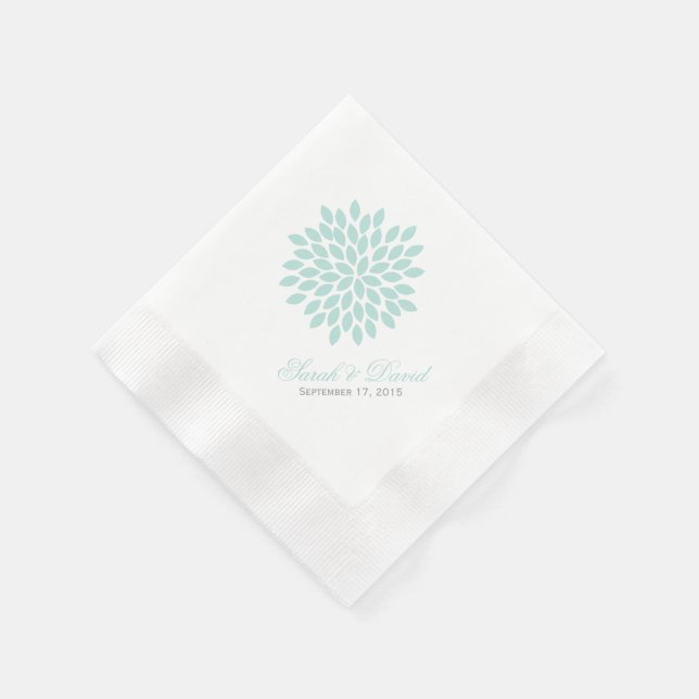 Serviette En Papier Mariage Sweet Dahlias (Coin)