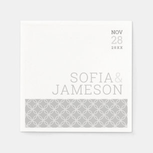 Serviette En Papier MARIAGE TABLE simple moderne type doux gris pâle
