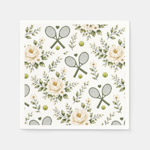 Serviette En Papier Mariage Tennis Bienvenue