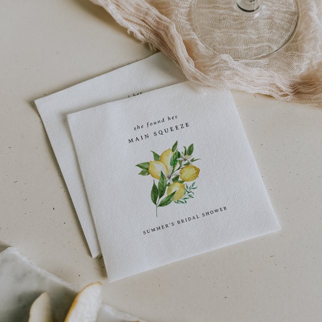 Serviette En Papier Mariage Thème Citron : Enterrement de Vie de Jeune (Créateur téléchargé)