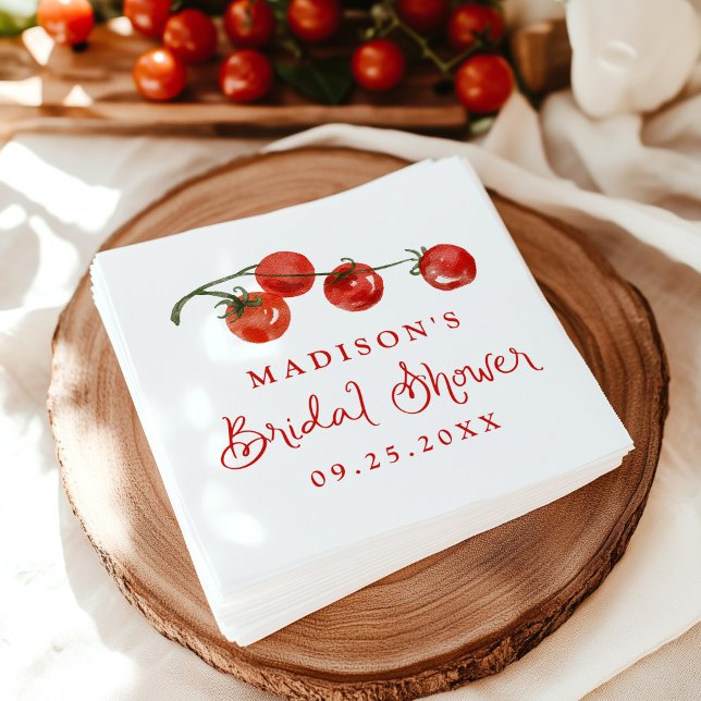 Serviette En Papier Mariage Tomate Fraîche de la Vigne (Créateur téléchargé)