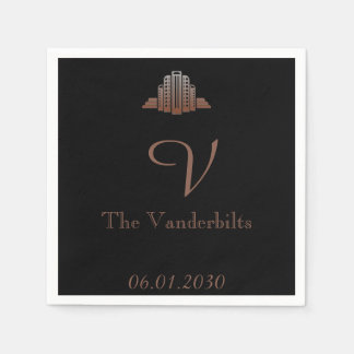 Serviette En Papier Mariage tour Art déco