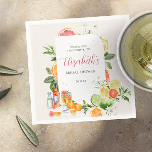 Serviette En Papier Mariage Tropical Citronné 