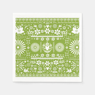 Serviette En Papier Mariage Vert Avocat Lime Picado Mexicain