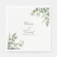 Mariage vert moderne Eucalyptus