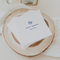 Mariage Whimsical Blue Doodle Hearts