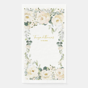 Serviette En Papier Mariage White Peony Epiphany