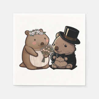 Serviette En Papier Mariage Wombat