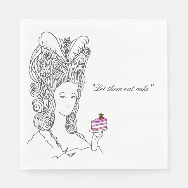 Serviette En Papier Marie Antoinette Napkin (Devant)