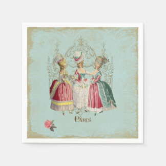 Serviette En Papier Marie Antoinette Trois dames en attente