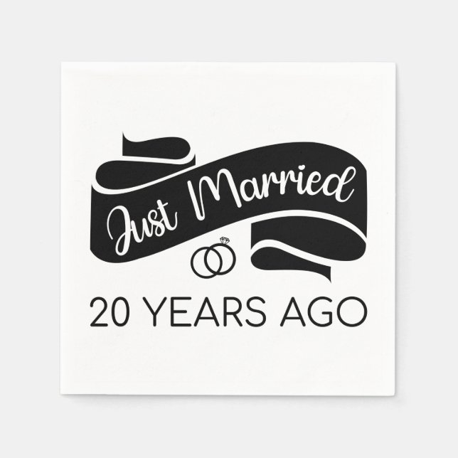 Serviette En Papier Marié Il Y A 20 Ans V (Devant)